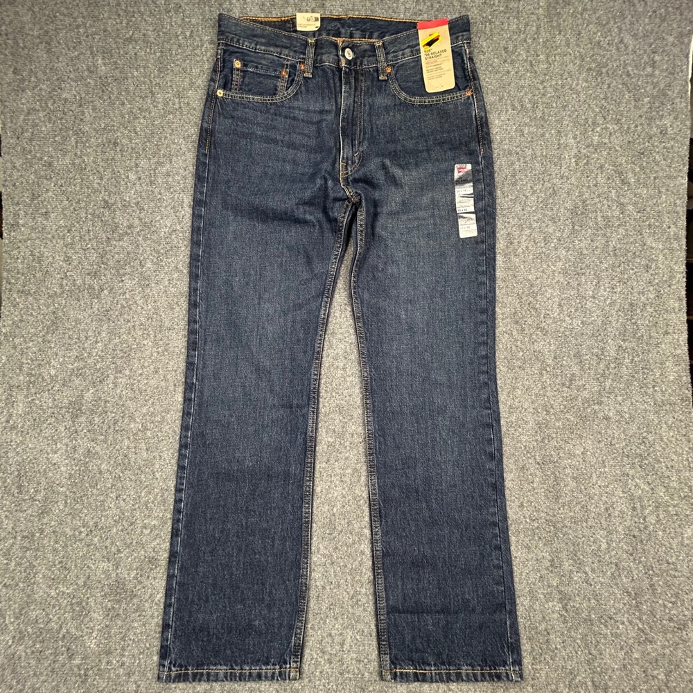 Levi's‎ 555 '96 Relaxed Straight Jeans Mens 32x32 Dark Blue Retro Denim Pants